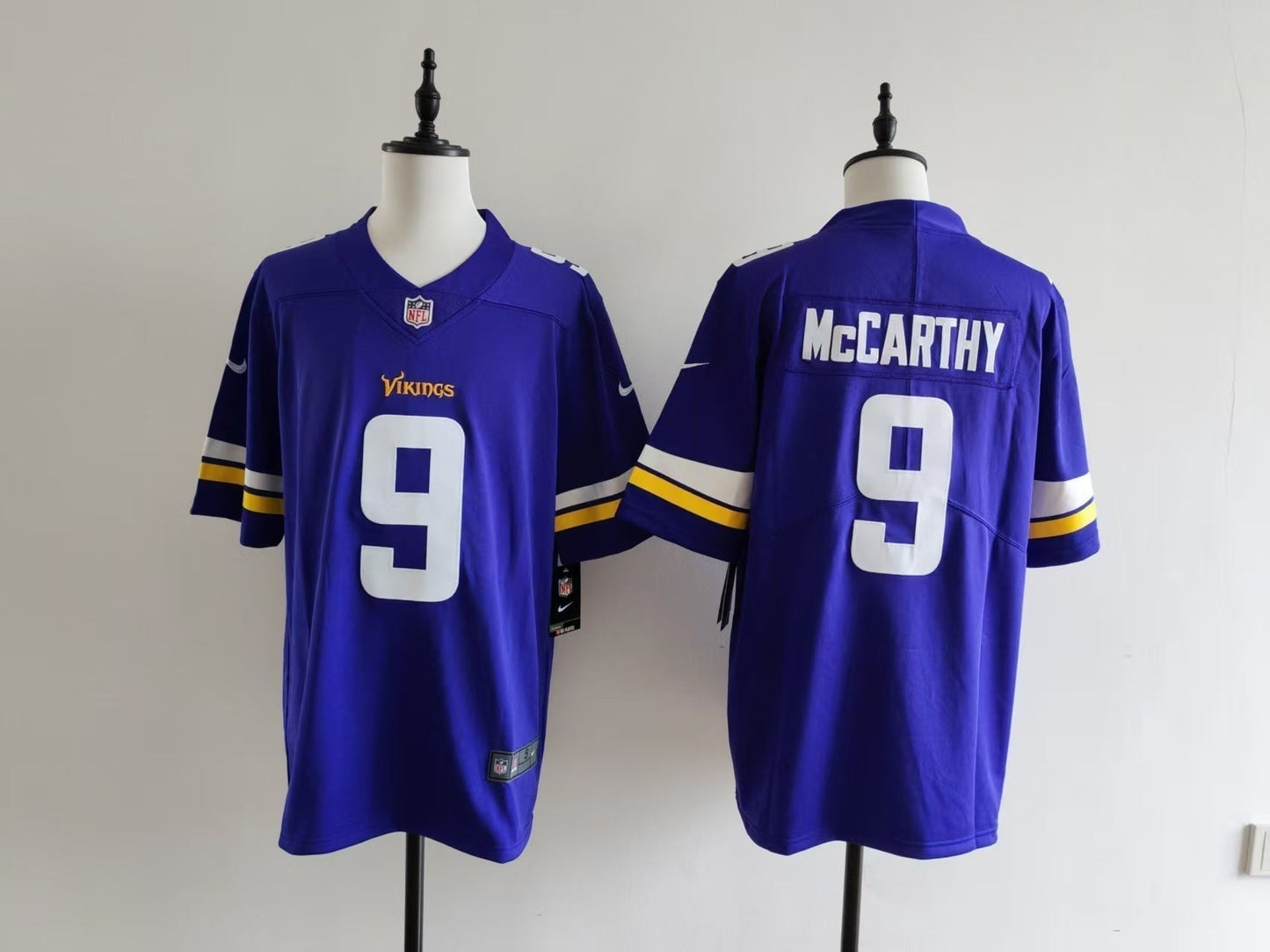 Men's Minnesota Vikings J.J. McCarthy Jersey - Purple#9 football jersey product view 1