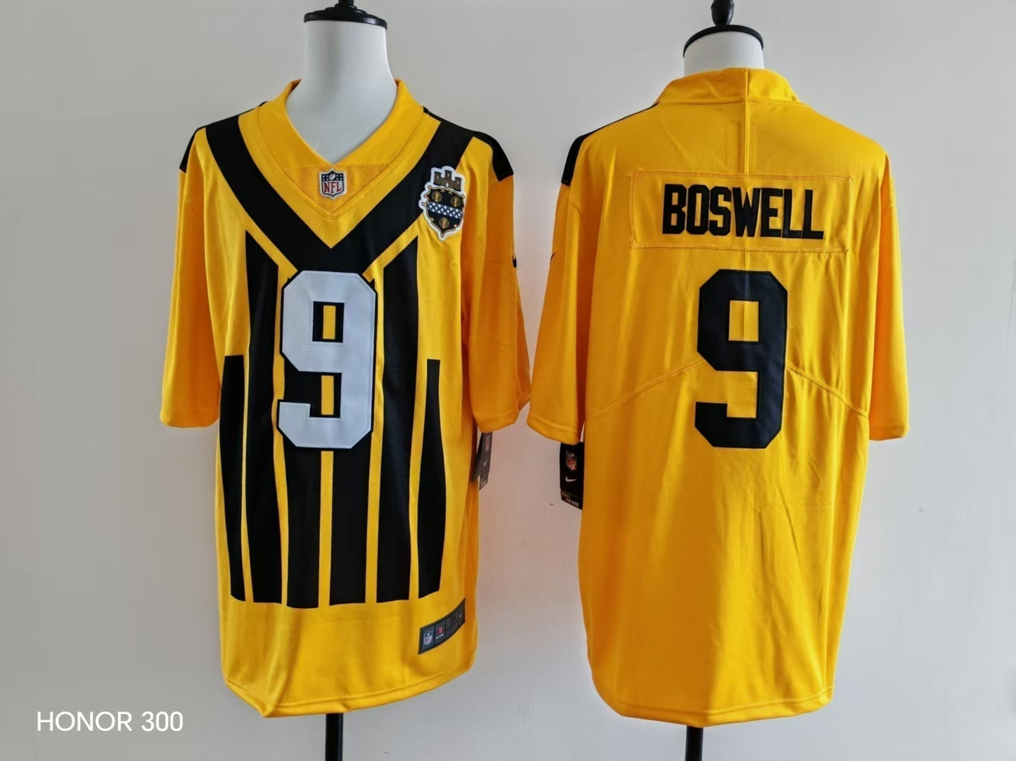 Men's Pittsburgh Steelers Chris Boswell Jersey - Retro Yellow-1 football jersey product view 1