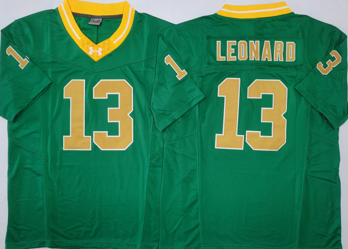 Men's Norte Dame Fighting Irish Riley Leonard Green Player Jersey sports jersey product view 1