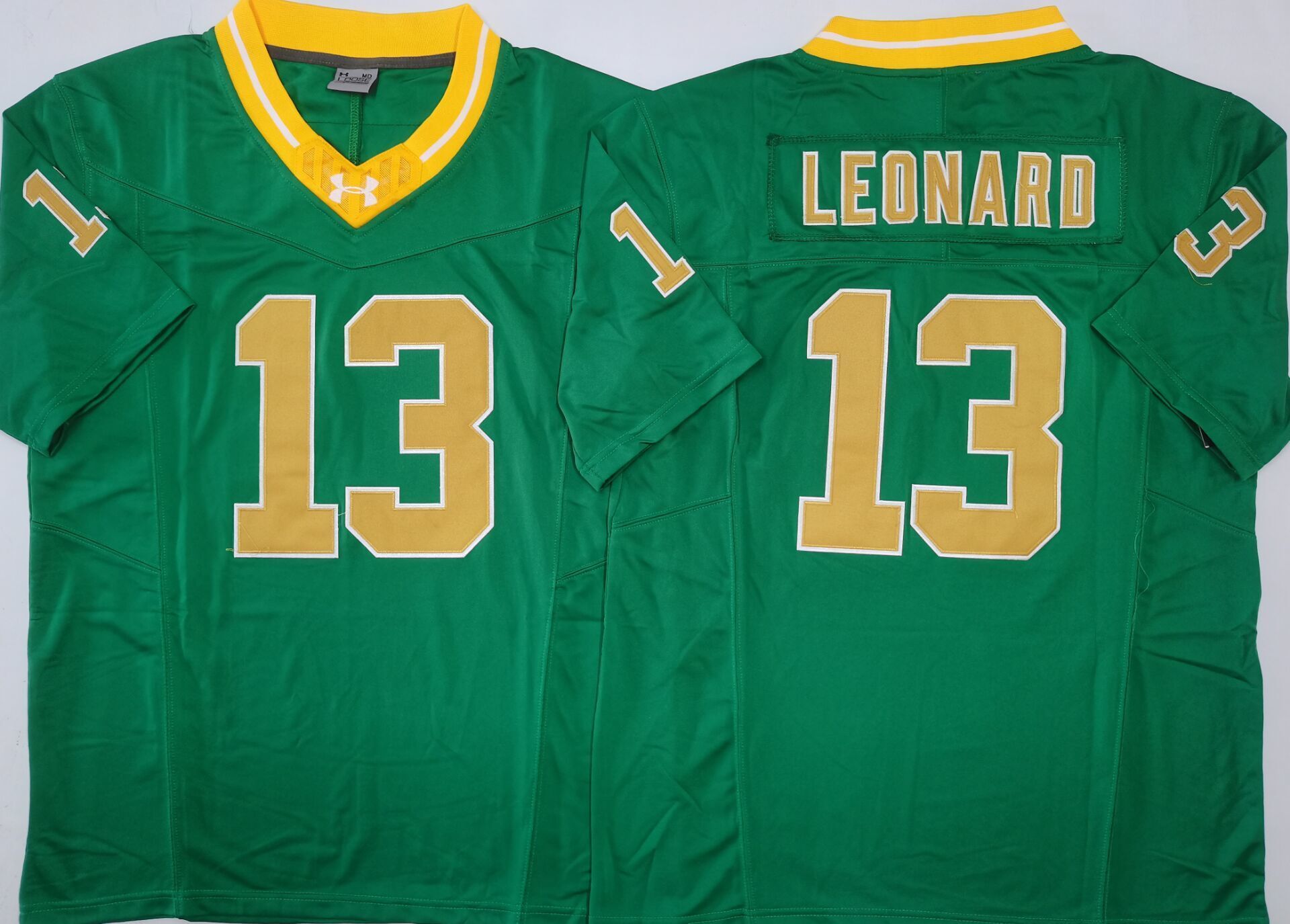 Men's Norte Dame Fighting Irish Riley Leonard Green Player Jersey sports jersey product view 1