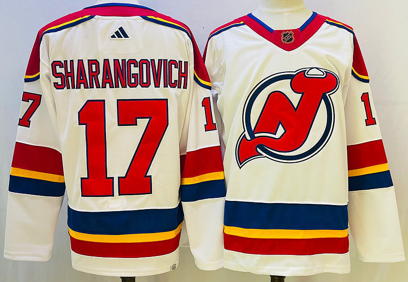 Men's New Jersey1 Devils Yegor Sharangovich #17 White Game Jersey1 sports jersey product view 1