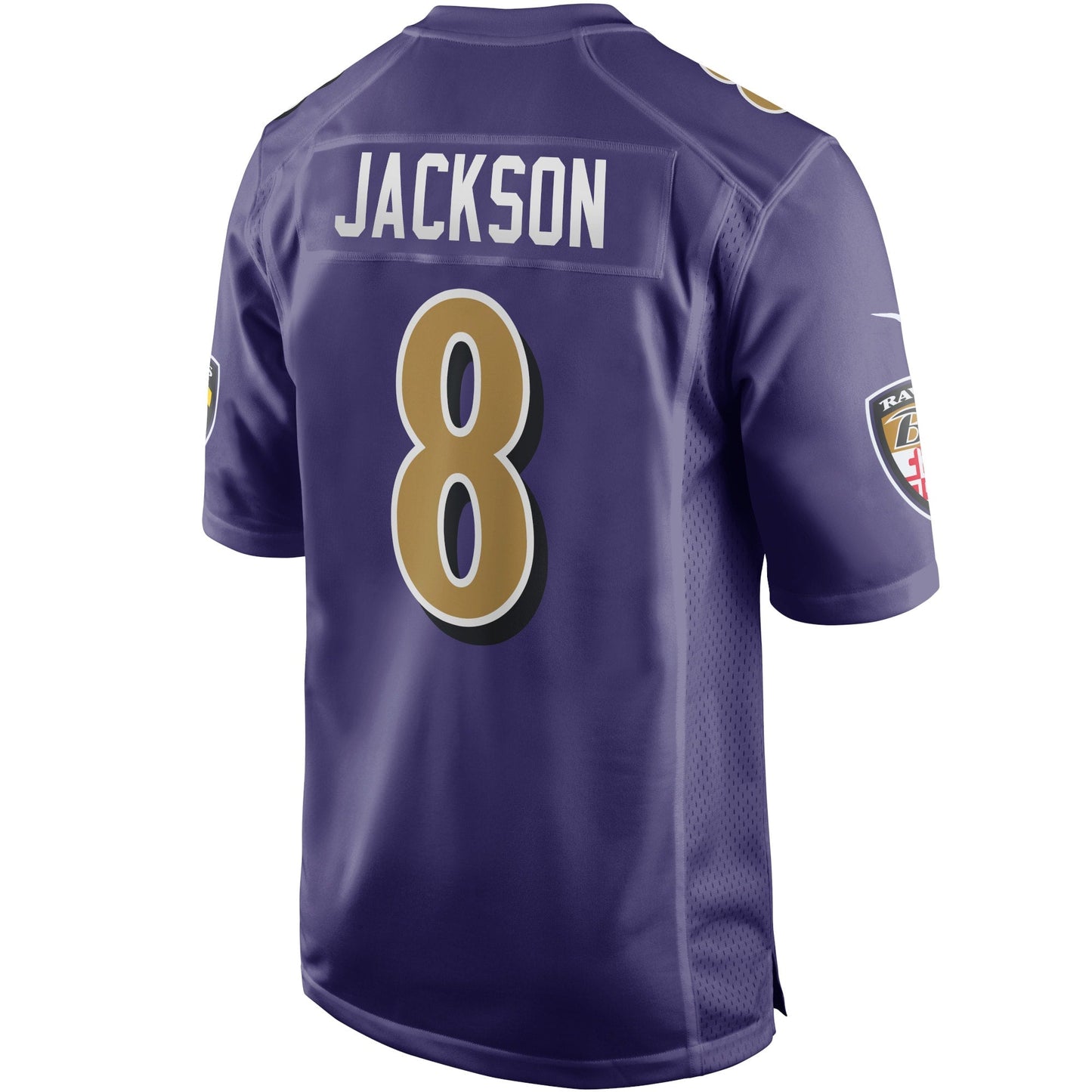 Lamar Jackson Baltimore Ravens Alternate Game Jersey - Purple football jersey product view 3