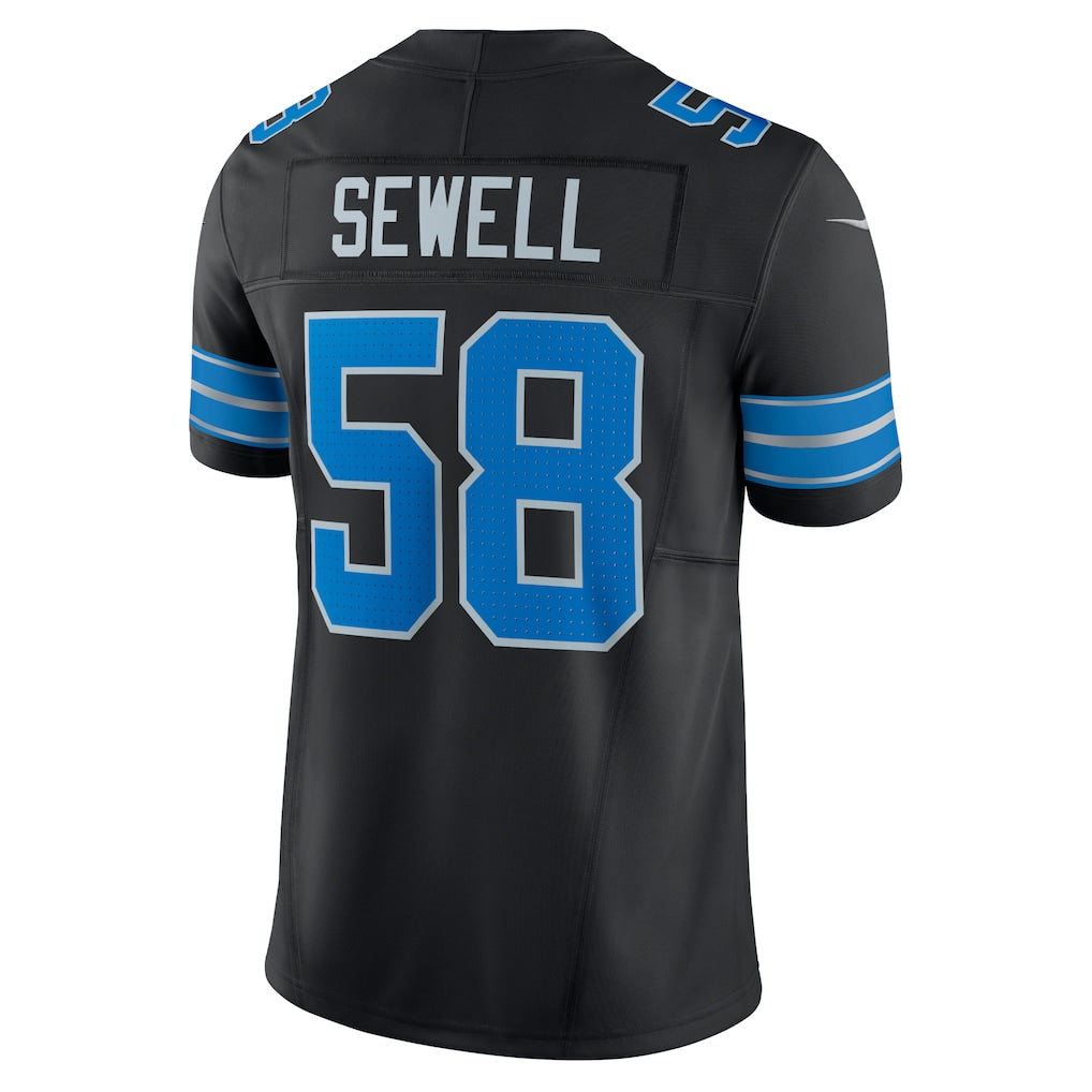 D.Lions #58 Penei Sewell Black Vapor F.U.S.E. Alternate Limited Jersey football jersey product view 1
