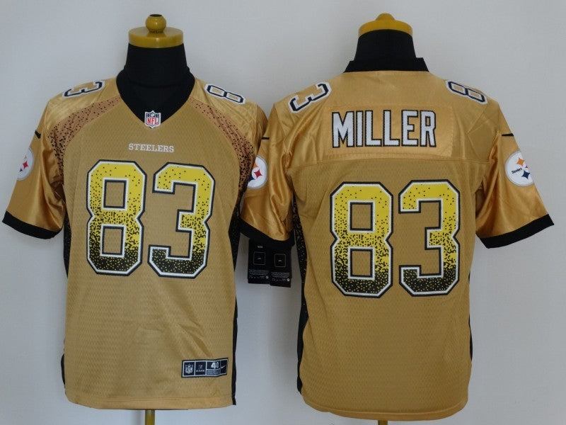 Men's Pittsburgh Steelers Heath Miller #83 Gold Game Player Jerseys football jersey product view 1