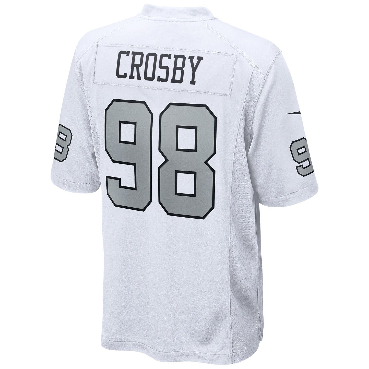 Maxx Crosby Las Vegas Raiders Alternate Game Jersey - White football jersey product view 3
