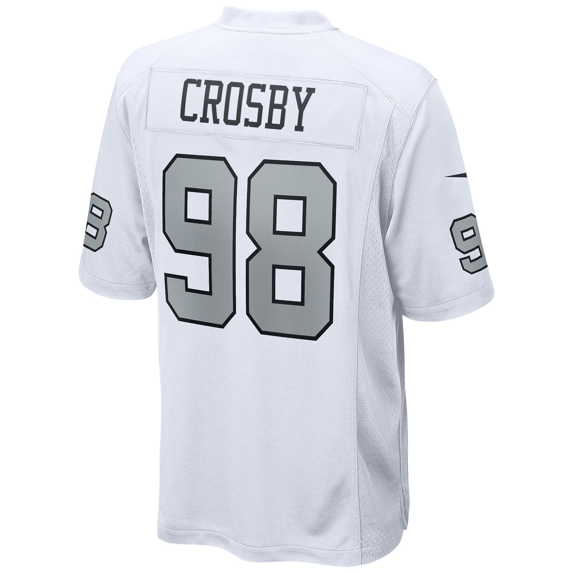 Maxx Crosby Las Vegas Raiders Alternate Game Jersey - White football jersey product view 3