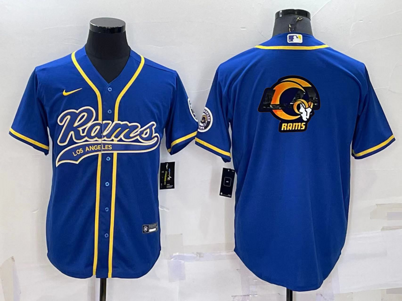 Men's Los Angeles Rams Blue Game Jersey football jersey product view 1