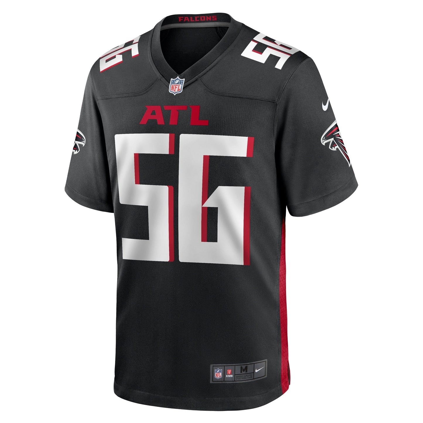 Jovaughn Gwyn Atlanta Falcons Team Game Jersey - Black football jersey product view 2