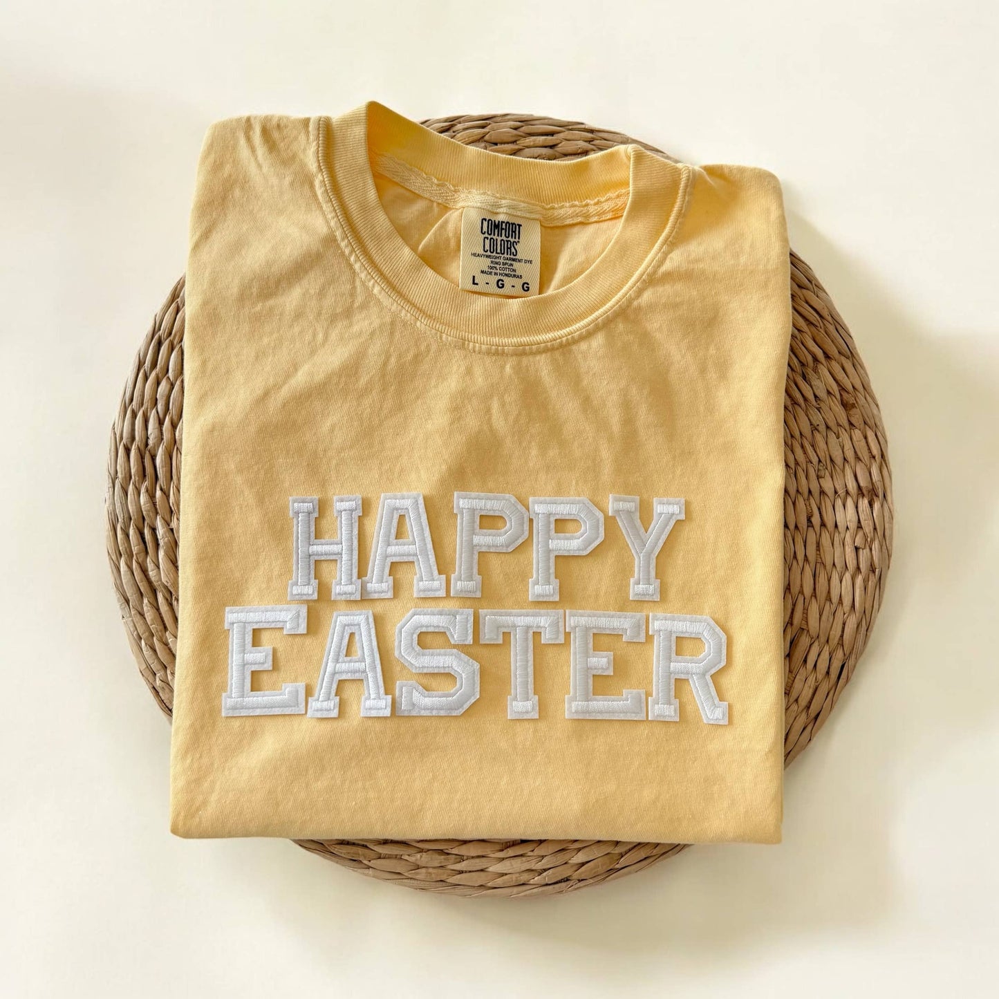 Comfort Colors Happy Easter Shirt, Easter Shirts Women Unisex T-shirt, Sweatshirt, Hoodie, Long Sleeve Tee - T-Shirt, Sweatshirt, Hoodie