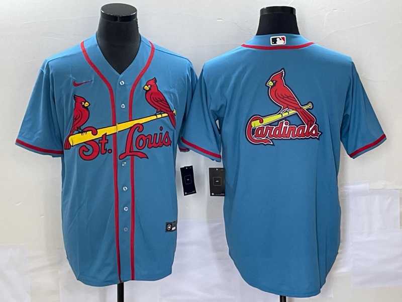 Men's St. Louis Cardinals Light Blue Alternate Replica Team Jersey baseball jersey product view 1
