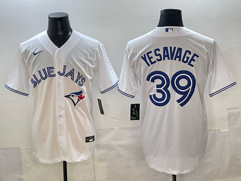 Men's Toronto Blue Jays Trey Yesavage #39 White Home Replica Jersey baseball jersey product view 1