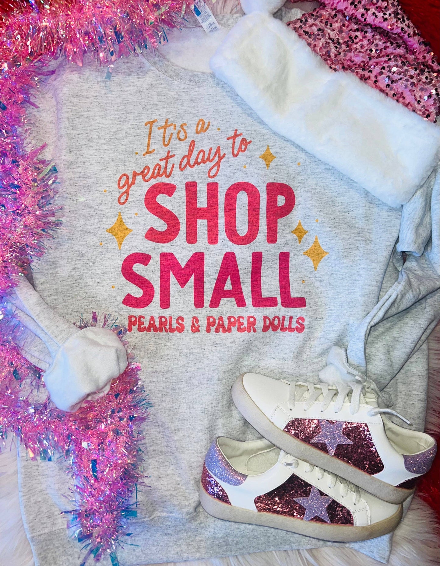 ItS A Good Day To Shop Small Boutique Name Custom Sweatshir Unisex T-shirt, Sweatshirt, Hoodie, Long Sleeve Tee - T-Shirt, Sweatshirt, Hoodie