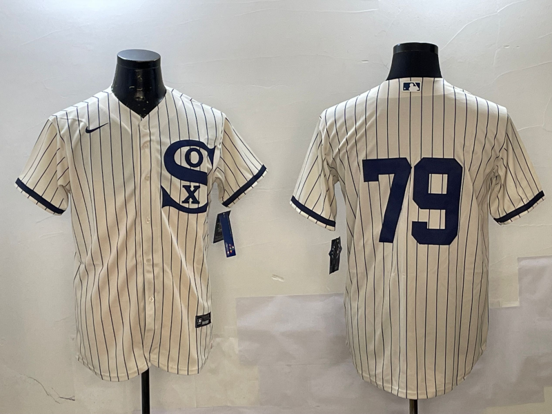 Men's Chicago White Sox Jose Abreu #79 Cream Replica Player Jersey1 baseball jersey product view 1