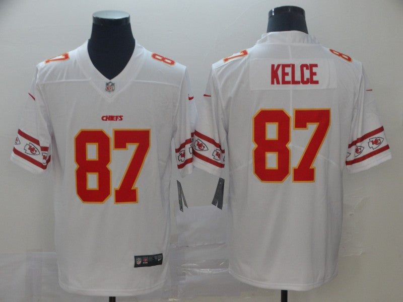 Men's Kansas City Chiefs Travis Kelce #87 White Game Player Jersey1 football jersey product view 1