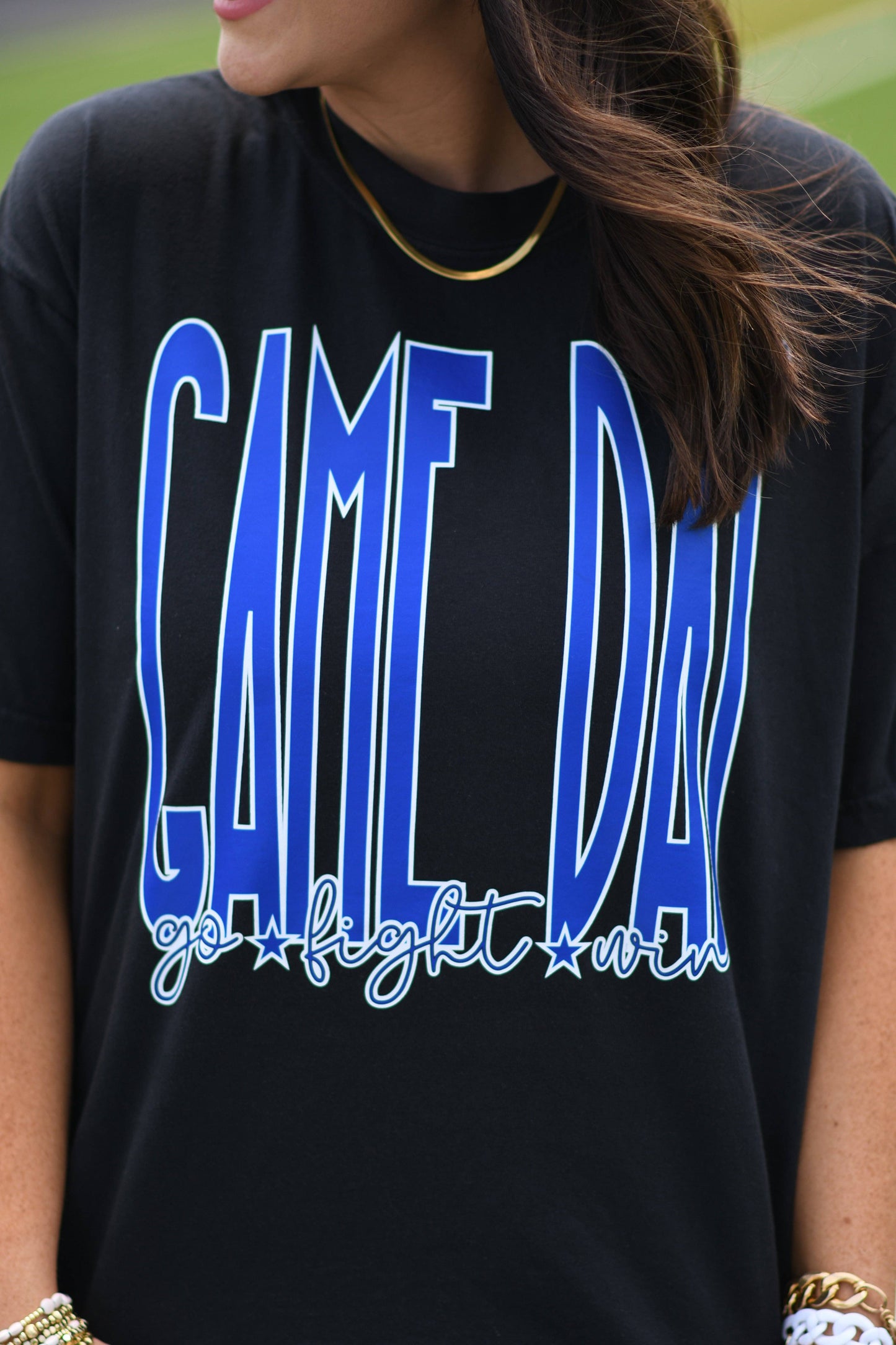 Game Day Go Fight Win Royal Blue Unisex T-shirt, Sweatshirt, Hoodie, Long Sleeve Tee - T-Shirt, Sweatshirt, Hoodie