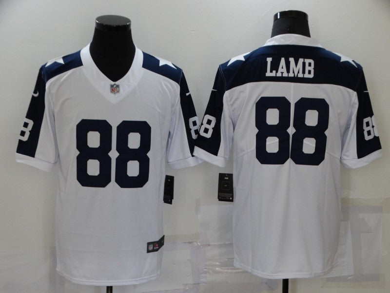 Men's Dallas Cowboys CeeDee Lamb #88 White Player Game Jersey1 football jersey product view 1