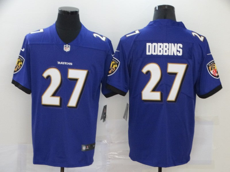 Men's Baltimore Ravens J.K. Dobbins Purple Game Jersey football jersey product view 1