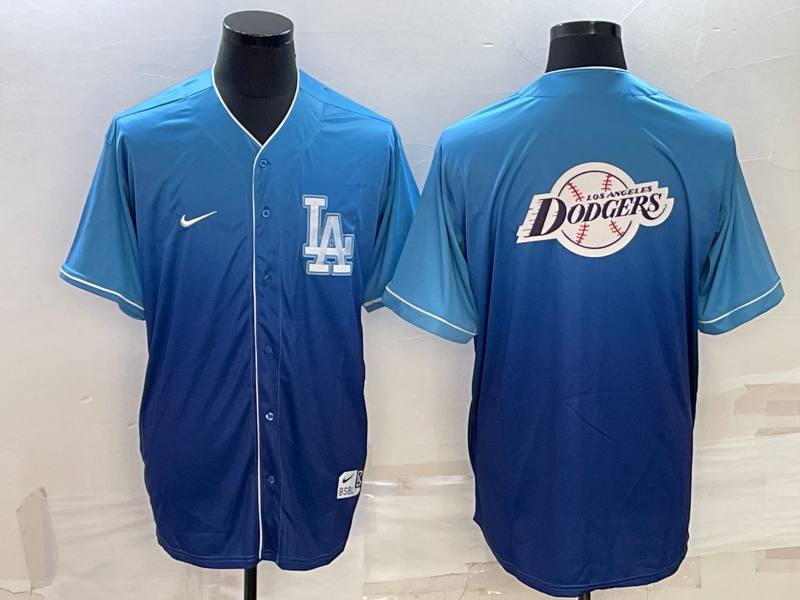 Men's Los Angeles Dodgers Blue Authentic Patch Jersey1 baseball jersey product view 1