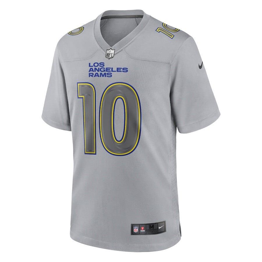 Cooper Kupp 10 Los Angeles Rams Atmosphere Fashion Game Jersey - Gray football jersey product view 2