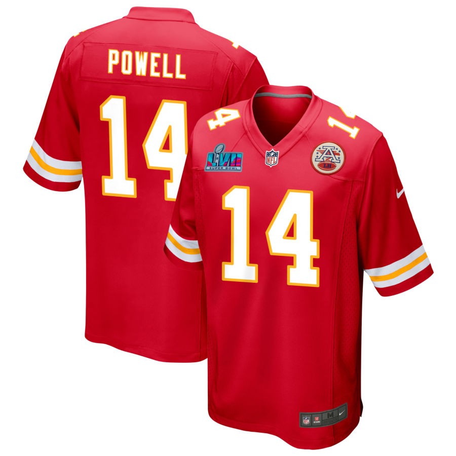 Cornell Powell Kansas City Chiefs Super Bowl LVII Game Jersey - Red football jersey product view 1