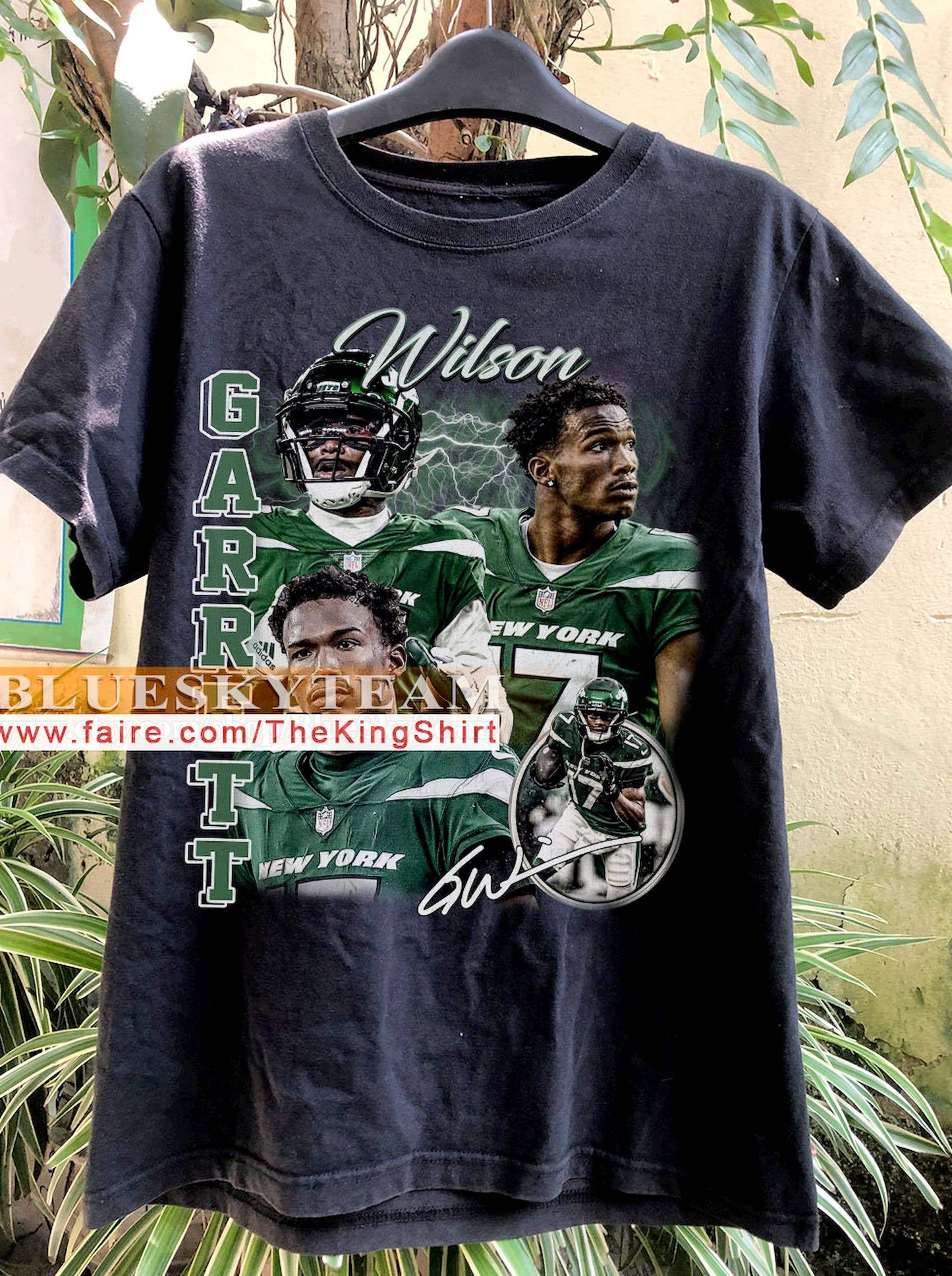 Vintage 90s Garrett Wilson T-Shirt Retro Football Bootleg Gi Unisex T-shirt, Sweatshirt, Hoodie, Long Sleeve Tee - T-Shirt, Sweatshirt, Hoodie