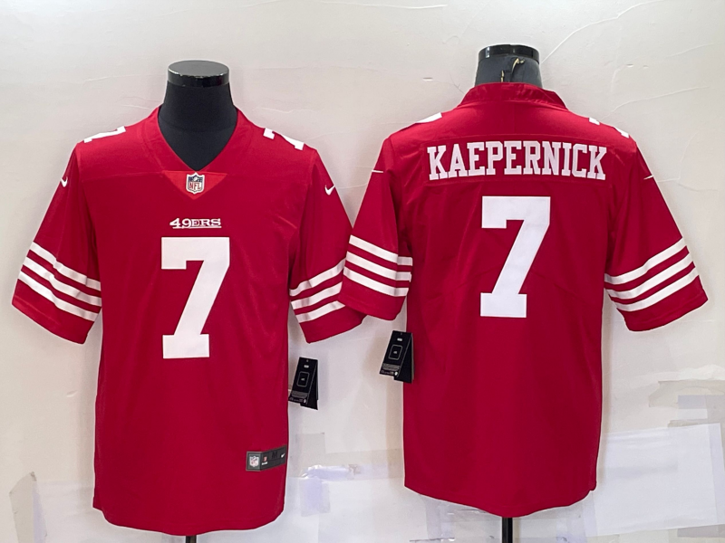 Men's San Francisco 49ers Colin Kaepernick Red Player Jersey football jersey product view 1