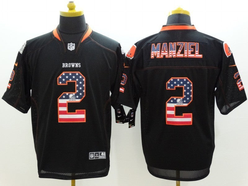 Men's Cleveland Browns Johnny Manziel #2 Black Game Jersey1 football jersey product view 1