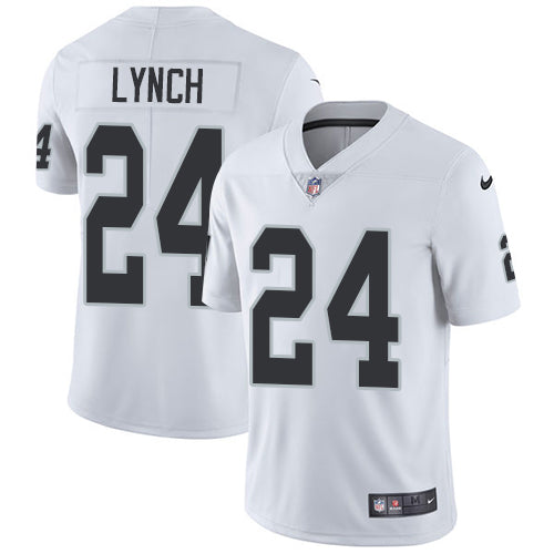 Las Vegas Raiders Lynch #24 jersey -White football jersey product view 1