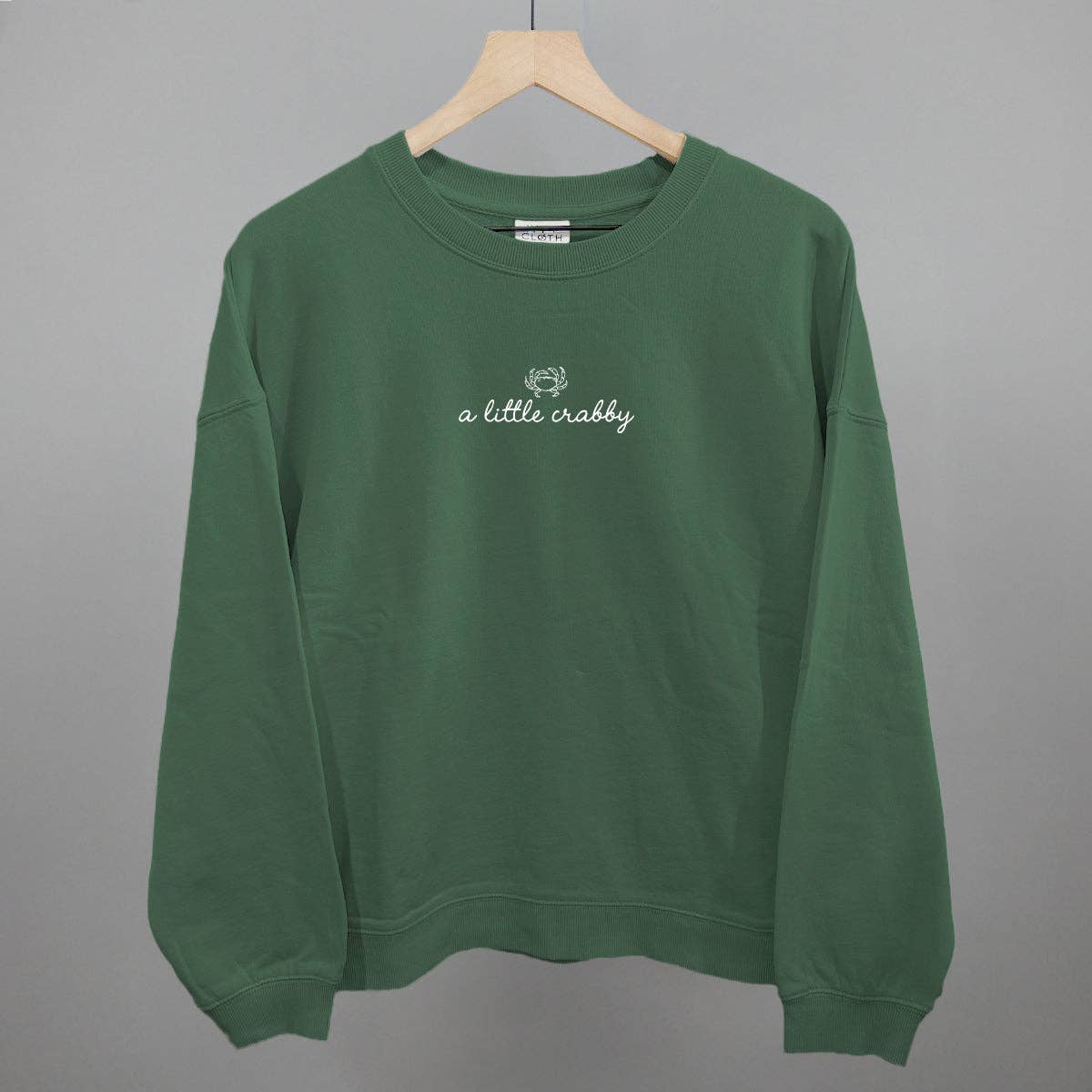 A Little Crabby (Script + Doodle) Unisex T-shirt, Sweatshirt, Hoodie, Long Sleeve Tee - T-Shirt, Sweatshirt, Hoodie