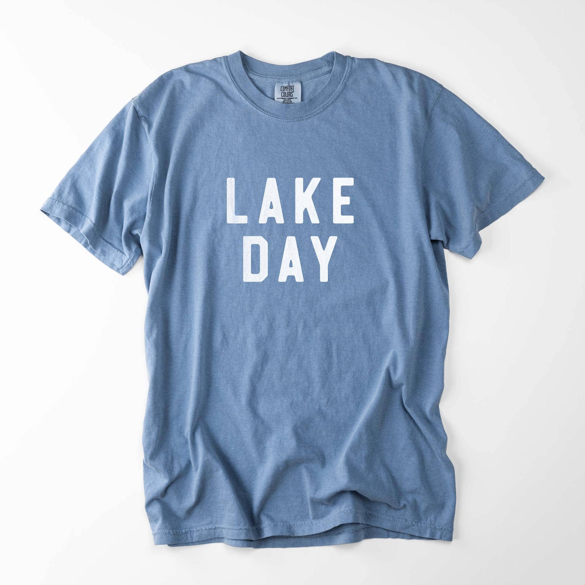 Lake Day Garment Dyed T-Shirt, Summer Graphic Tee Unisex T-shirt, Sweatshirt, Hoodie, Long Sleeve Tee - T-Shirt, Sweatshirt, Hoodie