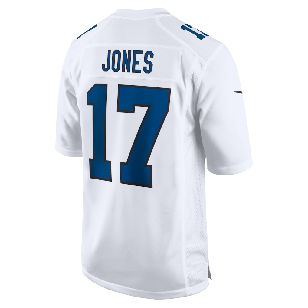 IN.Colts #17 Daniel Jones Tundra White Fashion Game Jersey football jersey product view 1