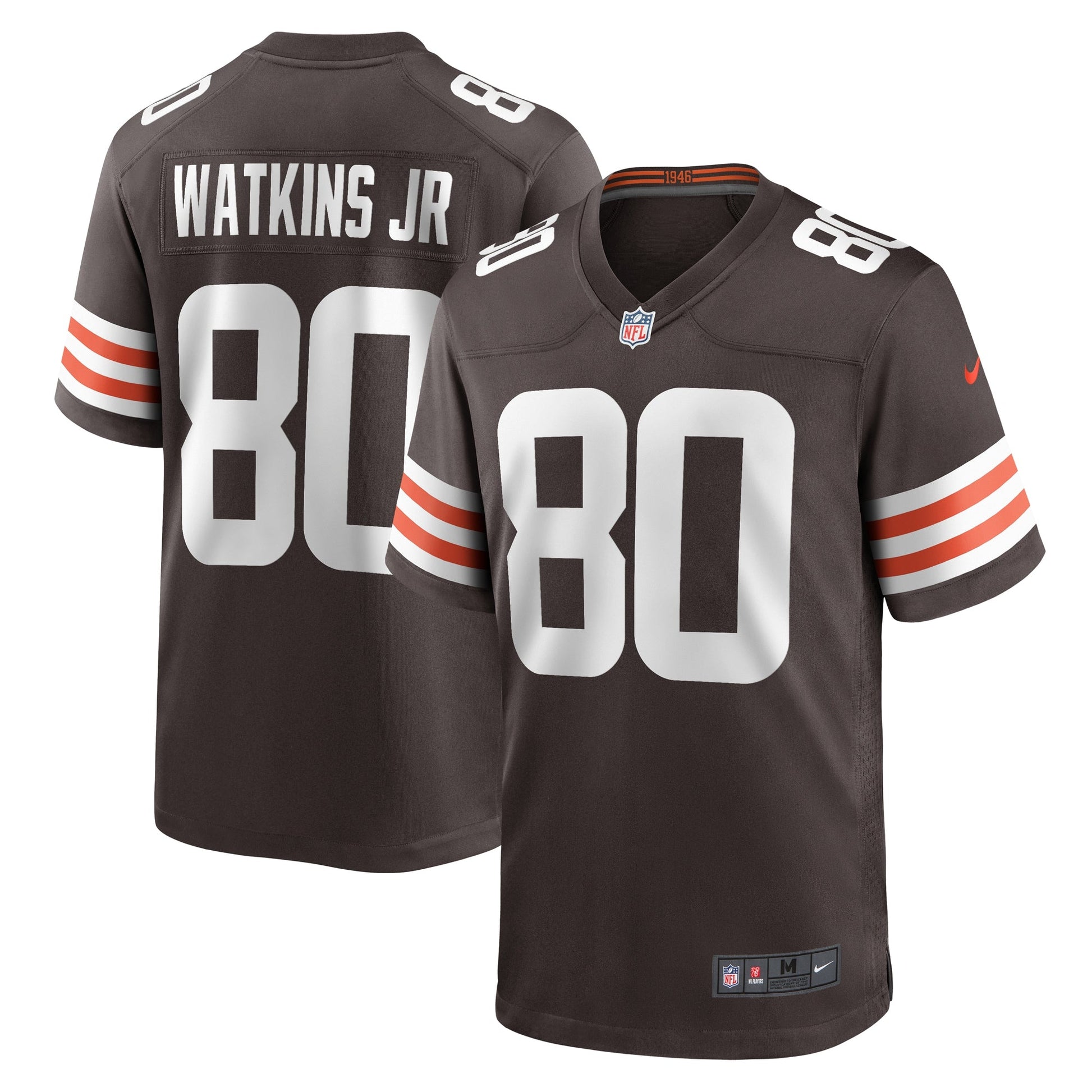 Austin Watkins Jr. Cleveland Browns Team Game Jersey - Brown football jersey product view 1