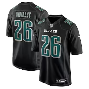 Saquon Barkley Carbon Black Philadelphia Eagles Fashion Jersey football jersey product view 1