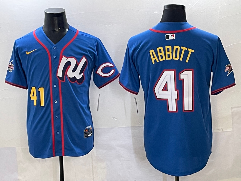Men's National League Elly De La Cruz #44 Blue 2025 All-Star Edition Limited Player Jersey baseball jersey product view 1