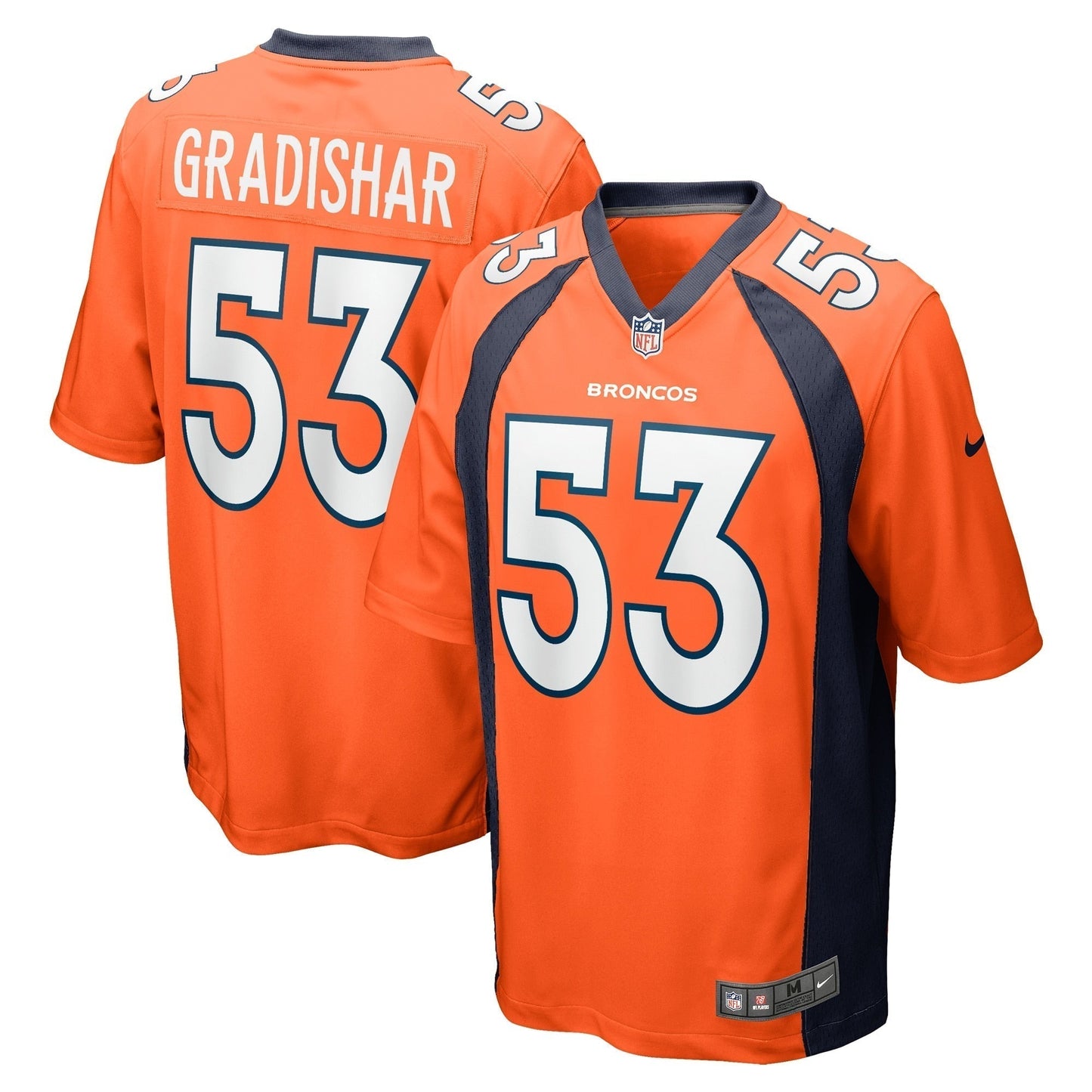Randy Gradishar Denver Broncos Retired Game Jersey - Orange football jersey product view 1