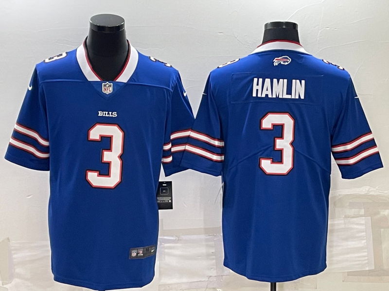 Men's Buffalo Bills Damar Hamlin #3 Royal Game Jersey1 football jersey product view 1