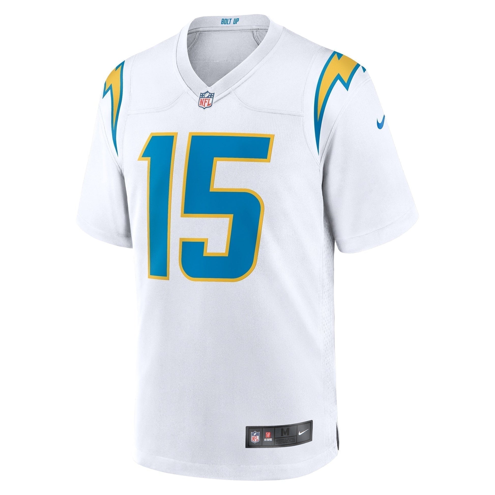Ladd McConkey Los Angeles Chargers Game Jersey - White football jersey product view 2