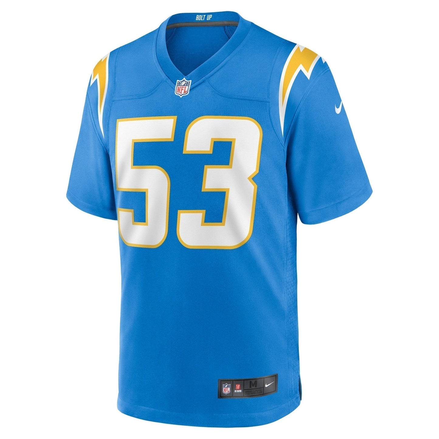 Chris Collins Los Angeles Chargers Team Game Jersey - Powder Blue football jersey product view 2