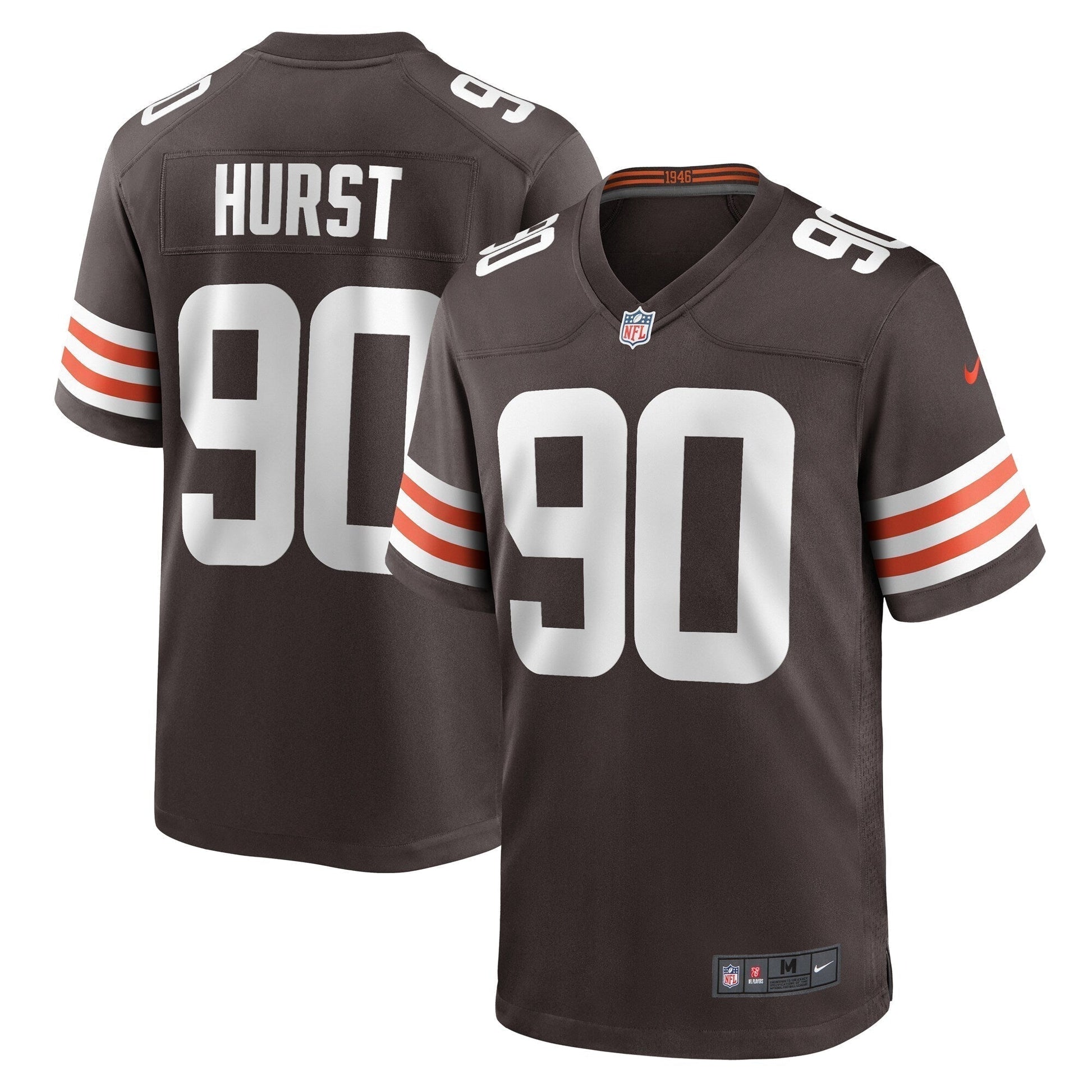 Maurice Hurst Cleveland Browns Game Jersey - Brown football jersey product view 1