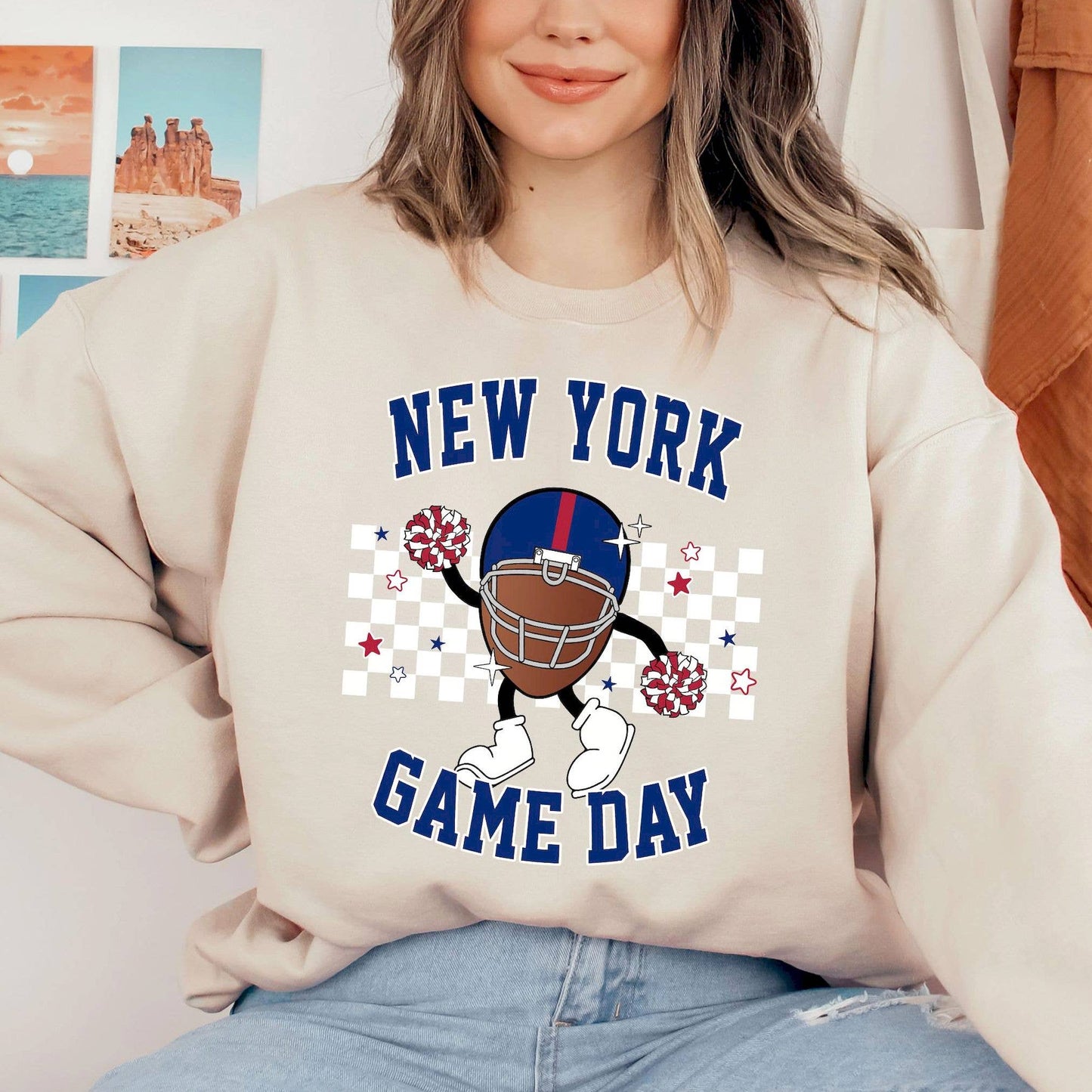 Ny Giants Game Day Crewneck Sweatshirt  Perfect Fan G Unisex T-shirt, Sweatshirt, Hoodie, Long Sleeve Tee - T-Shirt, Sweatshirt, Hoodie