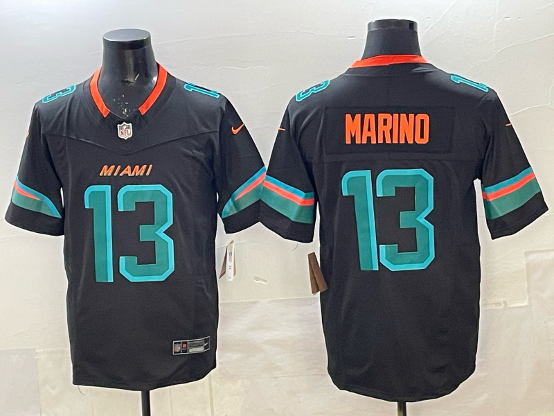 Men's Miami Dolphins Dan Marino Pitch Blue 2025 Rivalries Collection Limited Jersey football jersey product view 1