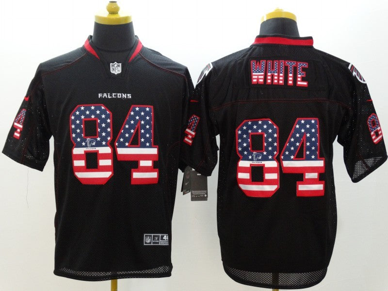 Men's Atlanta Falcons Roddy White #84 Black Game Jersey1 football jersey product view 1