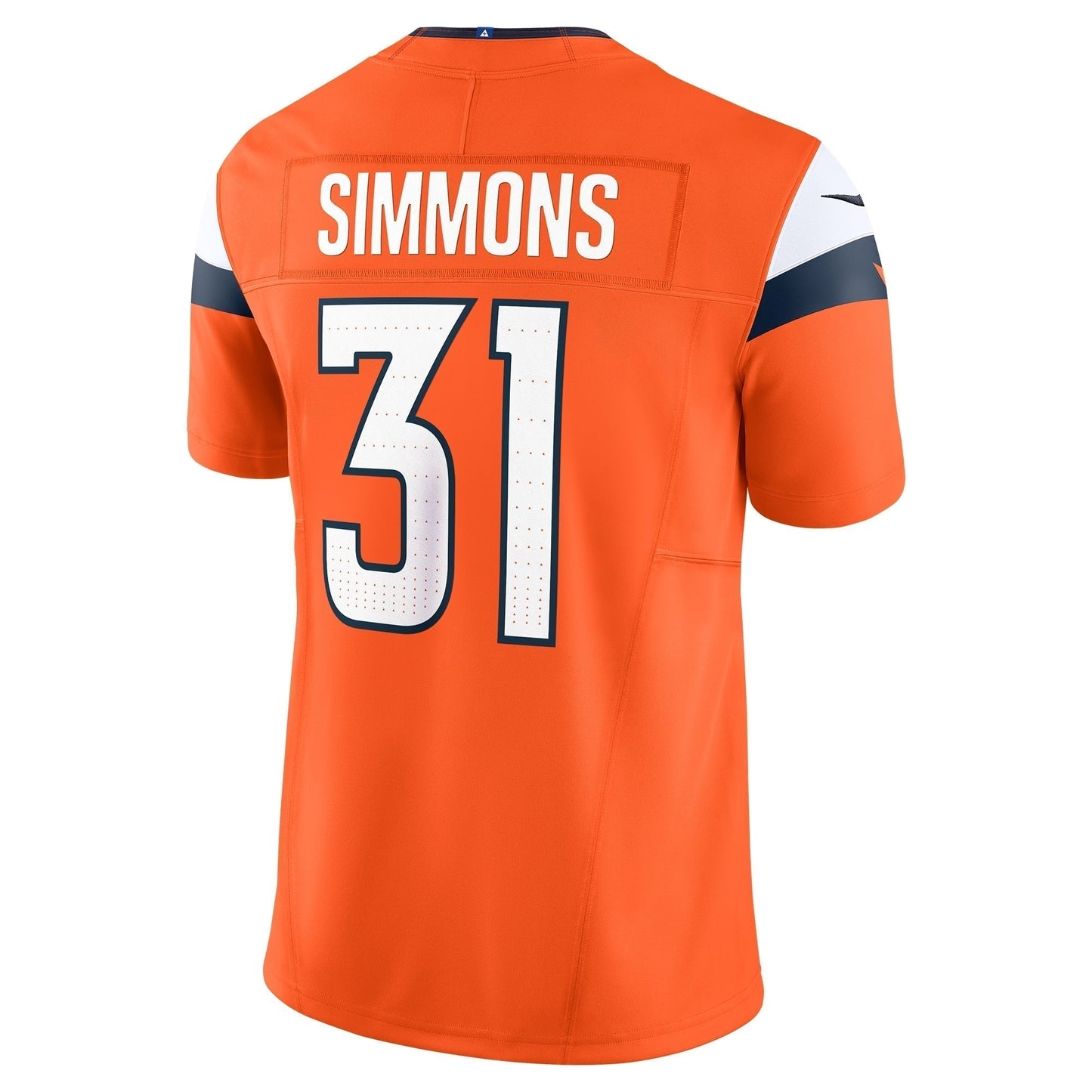 Justin Simmons Denver Broncos Vapor F.U.S.E. Limited Jersey - Orange football jersey product view 3