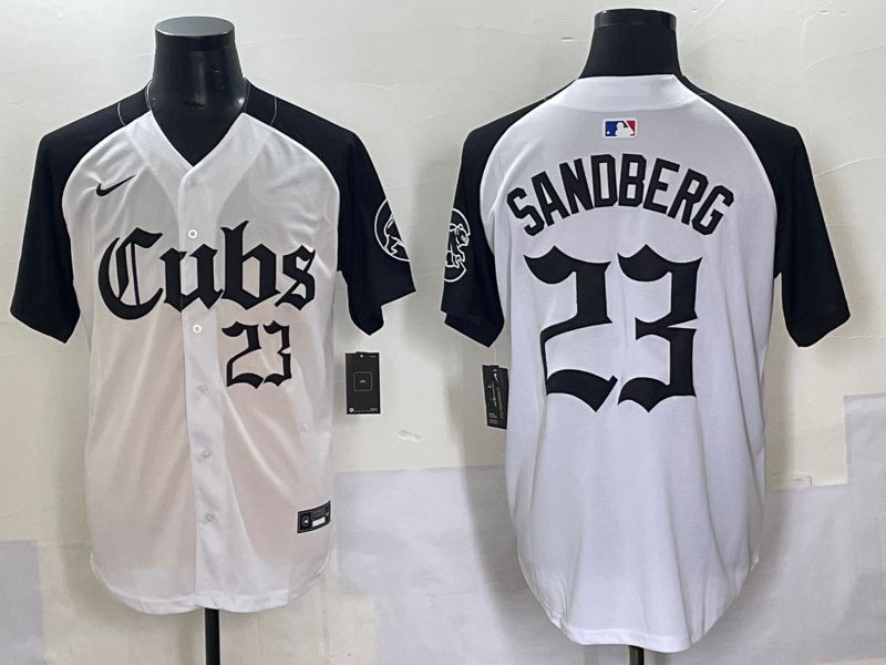 Men's Chicago Cubs Ryne Sandberg White Player Jersey baseball jersey product view 1