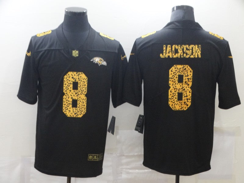 Men's Baltimore Ravens Lamar Jackson #8 Black Game Player Jersey1 football jersey product view 1