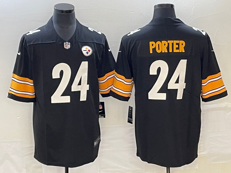 Men's Pittsburgh Steelers Joey Porter Jr. Black Game Jersey football jersey product view 1