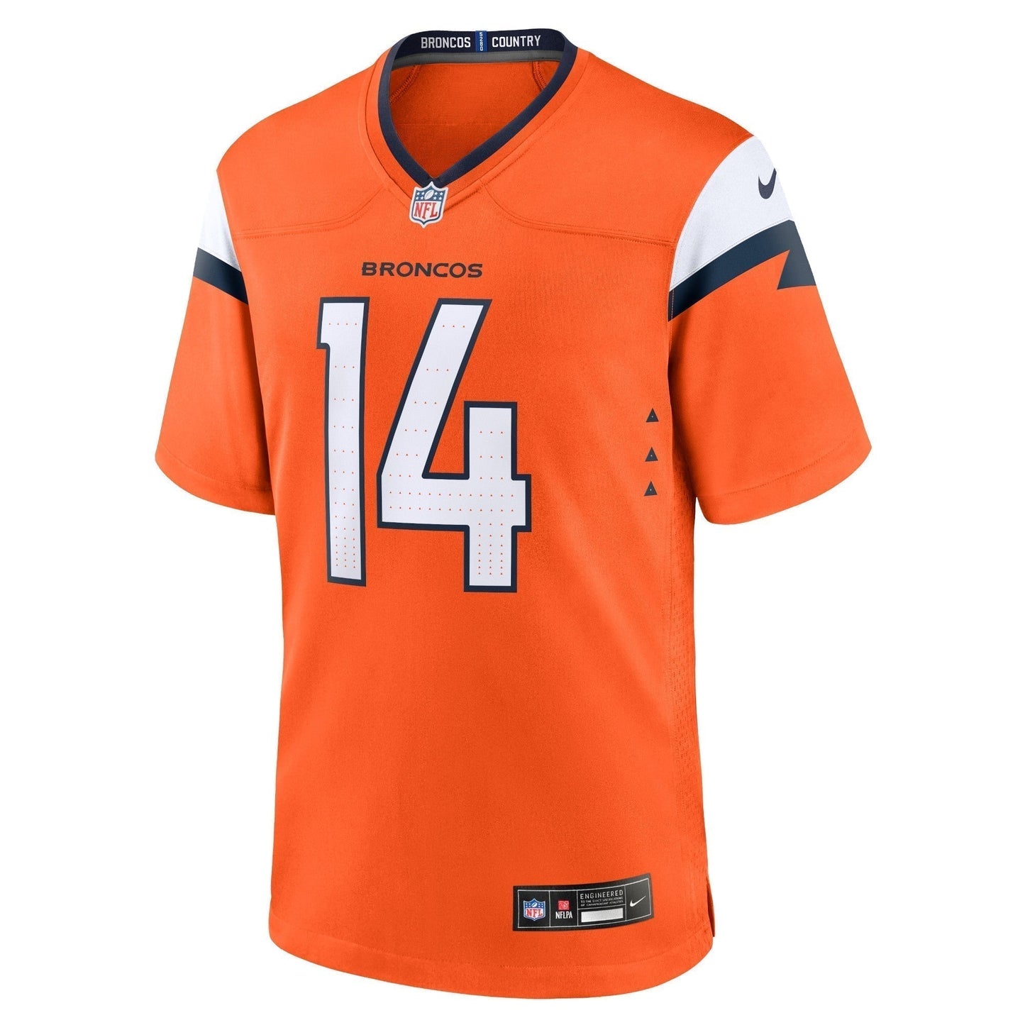 Courtland Sutton Denver Broncos Mile High Collection Game Jersey - Orange football jersey product view 2