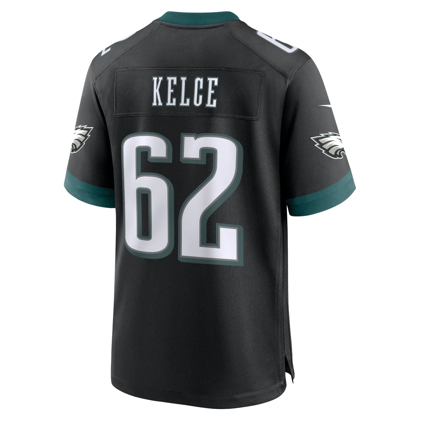 Jason Kelce Philadelphia Eagles Alternate Game Jersey - Black football jersey product view 3