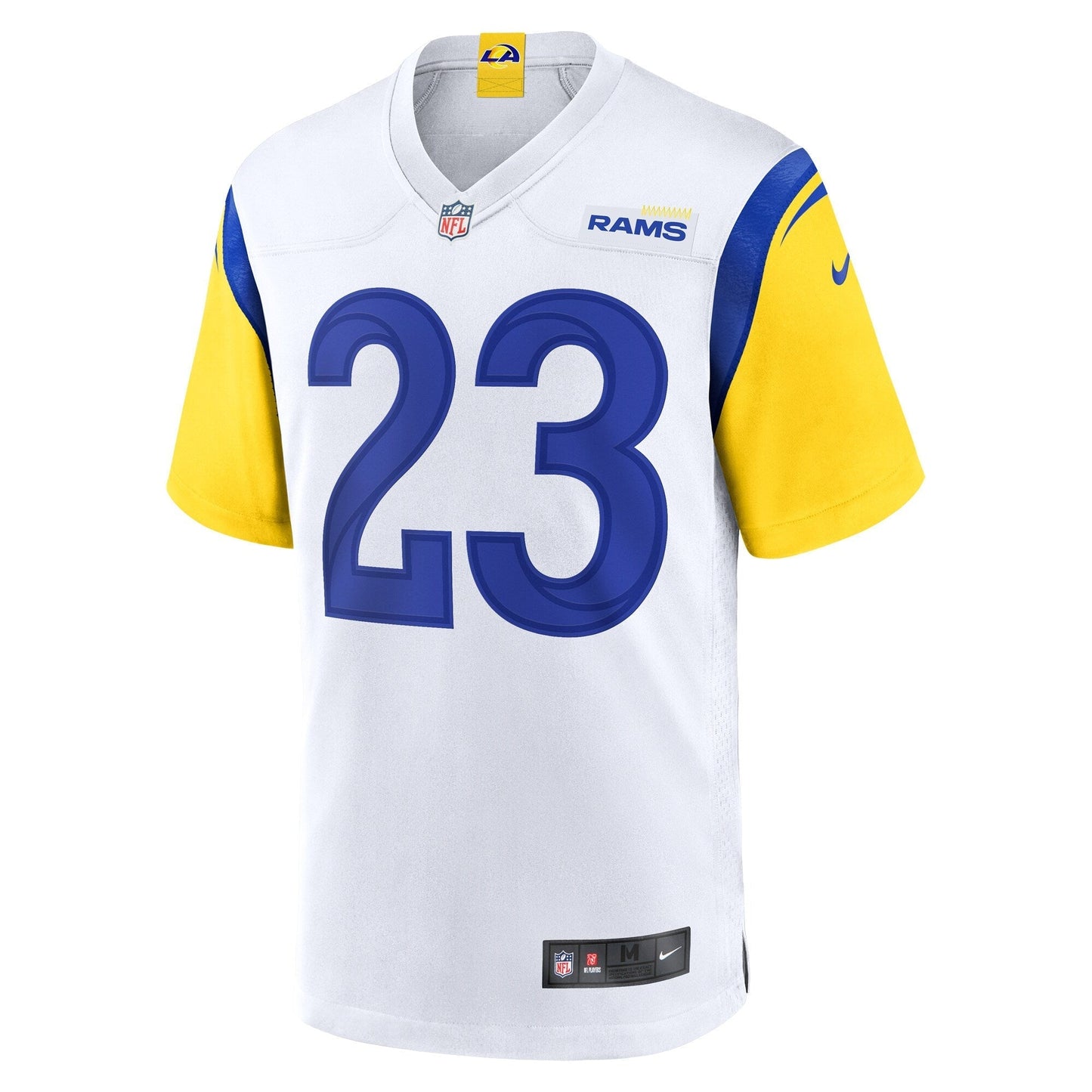 Kyren Williams Los Angeles Rams Game Jersey - White football jersey product view 2