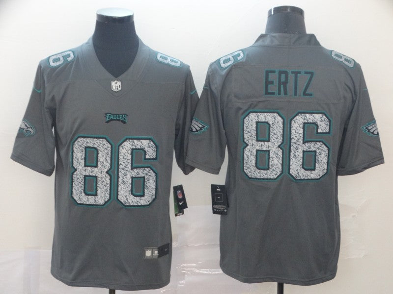 Men's Philadelphia Eagles Zach Ertz #86 Gray Team Game Jersey1 football jersey product view 1